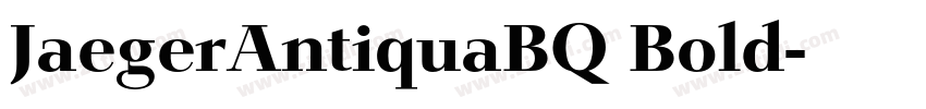 JaegerAntiquaBQ Bold字体转换